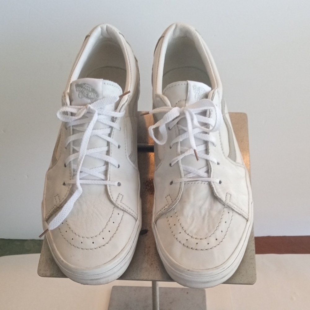 Vans White Leather Sneakers Classic Design